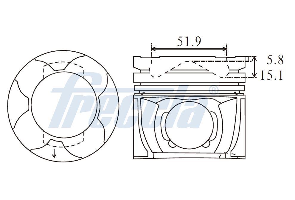 FRECCIA FP23-114350 Piston for MITSUBISHI